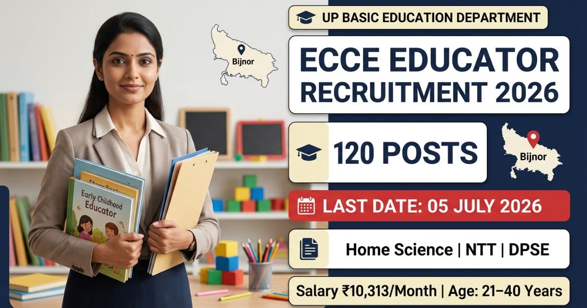 UP Sewayojan Bijnor ECCE Educator Recruitment 2026